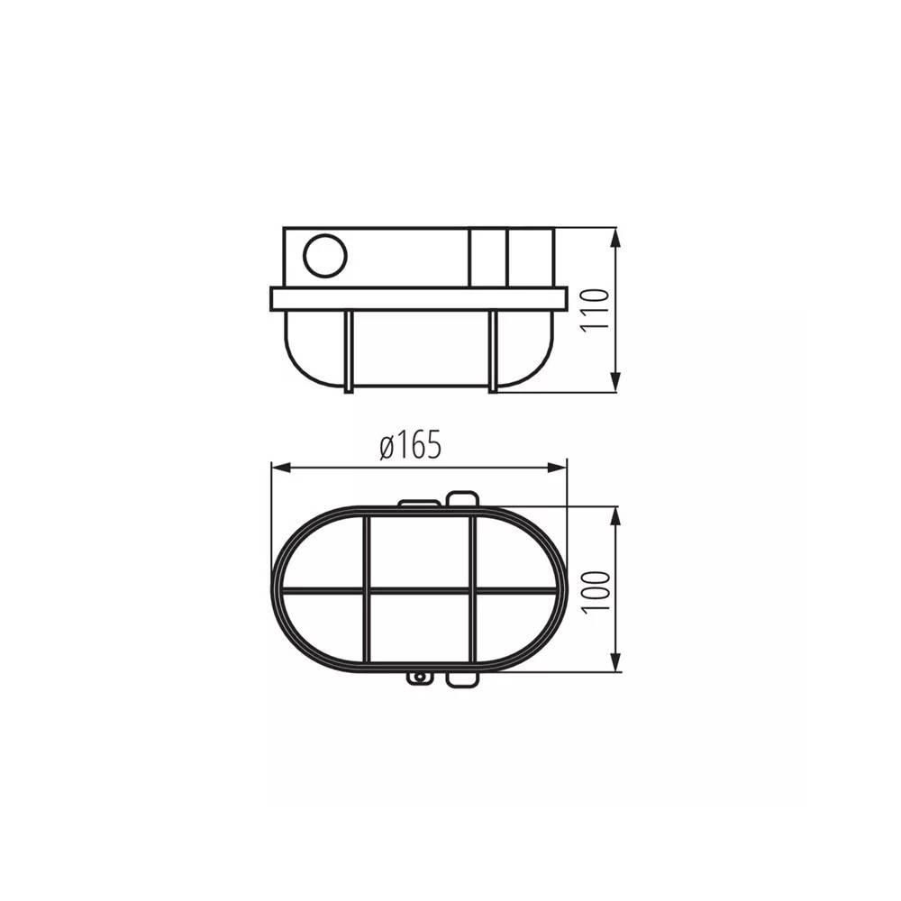 Šviestuvas Kanlux Milo, 60W, E27, IP54, pilkas, 10 cm x 11 cm