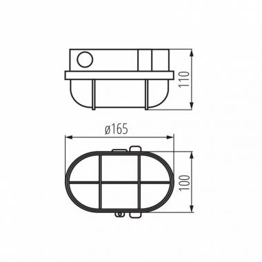 Šviestuvas Kanlux Milo, 60W, E27, IP54, pilkas, 10 cm x 11 cm