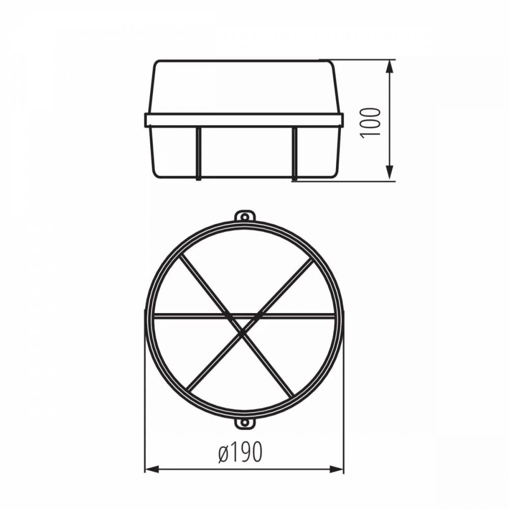 Šviestuvas Kanlux Ines, 100W, E27, IP43, baltas, 19 cm x 10 cm