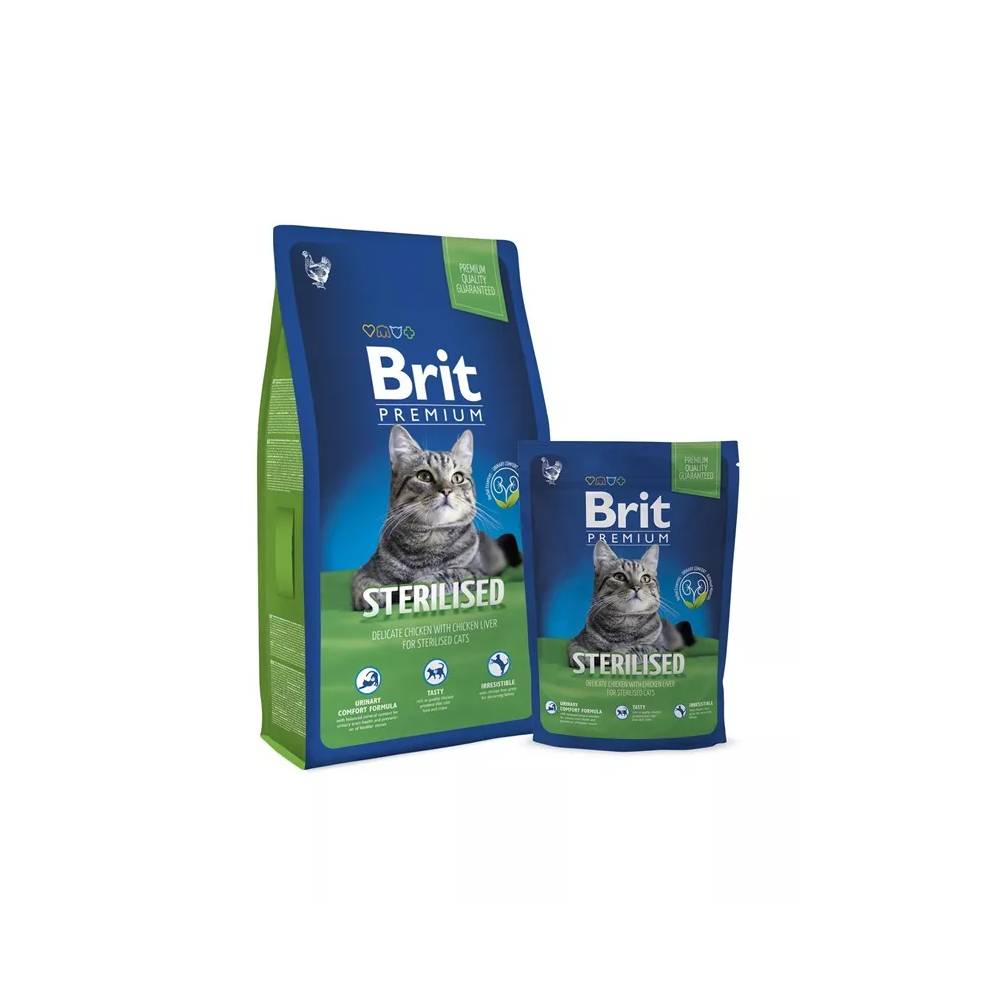 Sausas kačių maistas Brit Premium Cat Sterilised, vištiena, 1.5 kg