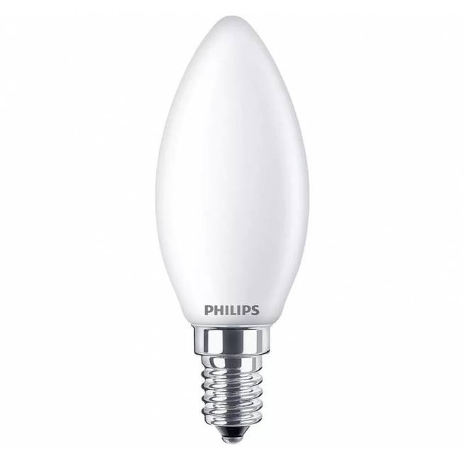 Lemputė Philips LED, B35, šiltai balta, E14, 4.3 W, 470 lm