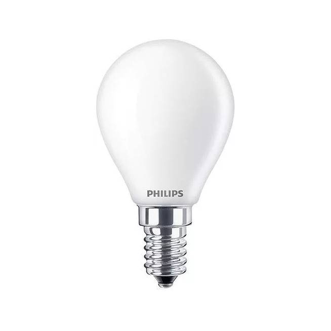 Lemputė Philips LED, P45, šiltai balta, E14, 4.3 W, 470 lm