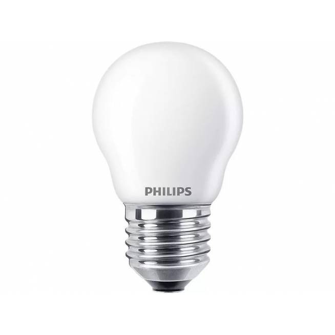 Lemputė Philips LED, P45, šiltai balta, E27, 4.3 W, 470 lm