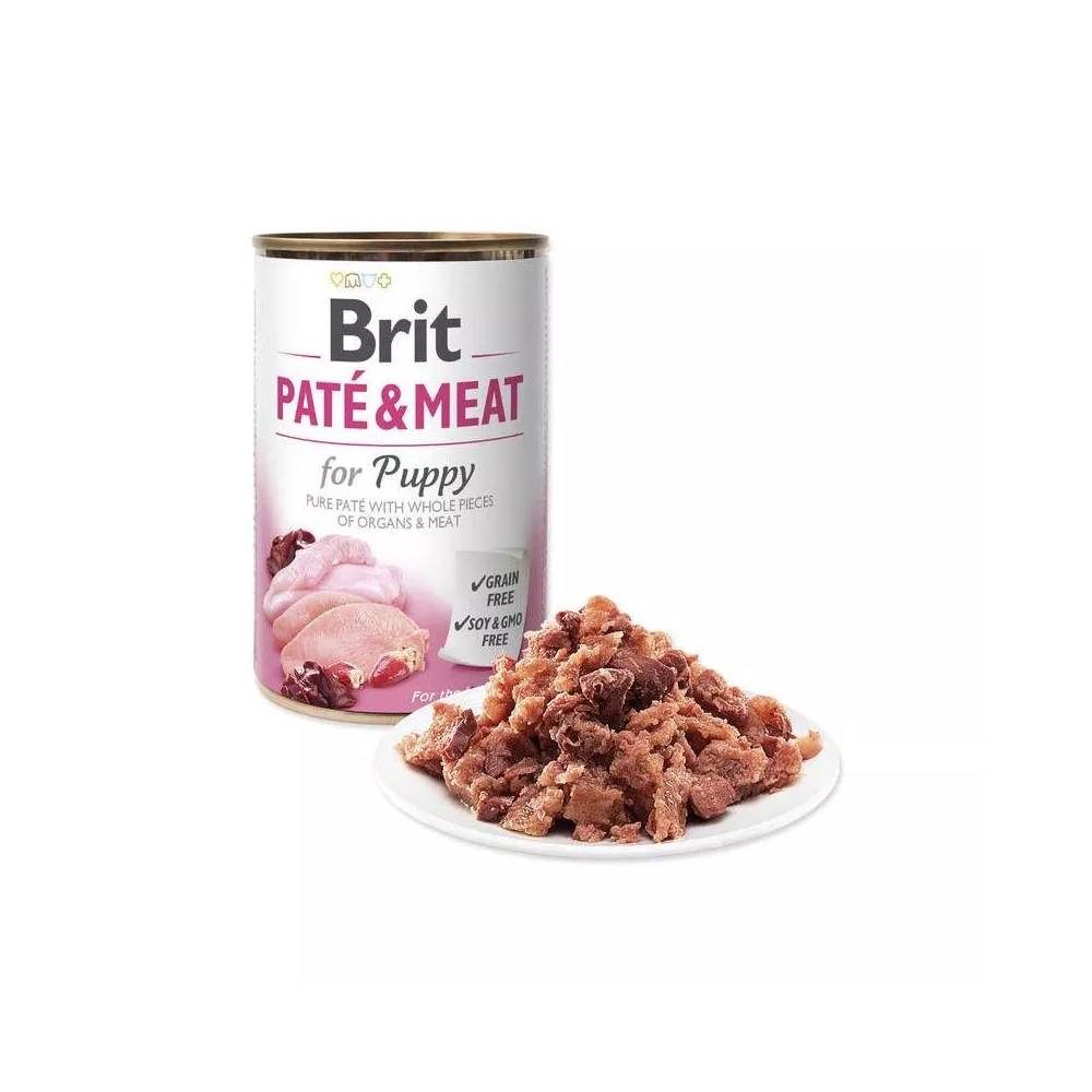 Šlapias šunų maistas Brit Paté & Meat 8595602530335, vištiena/kalakutiena, 0.4 kg