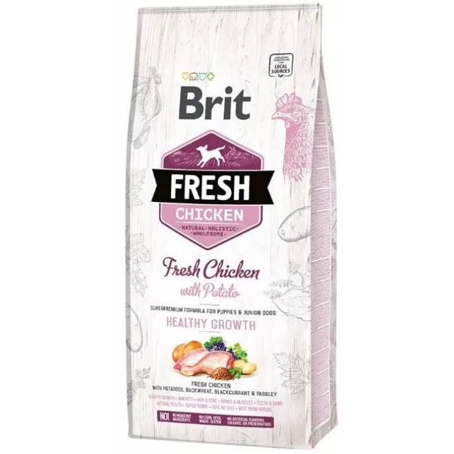 Sausas šunų maistas Brit Fresh Chicken with Potato Puppy Healthy Growth, vištiena, 2,5 kg