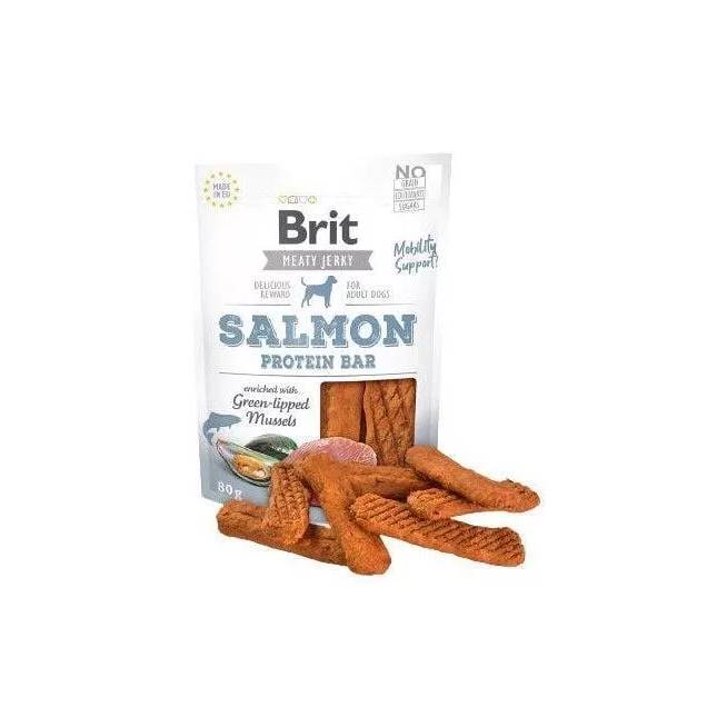 Skanėstas šunims Brit Jerky Salmon Protein Bar, žuvis, 0,08 kg