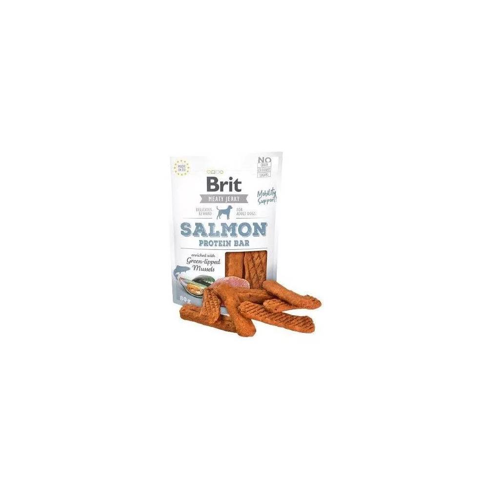 Skanėstas šunims Brit Jerky Salmon Protein Bar, žuvis, 0,08 kg