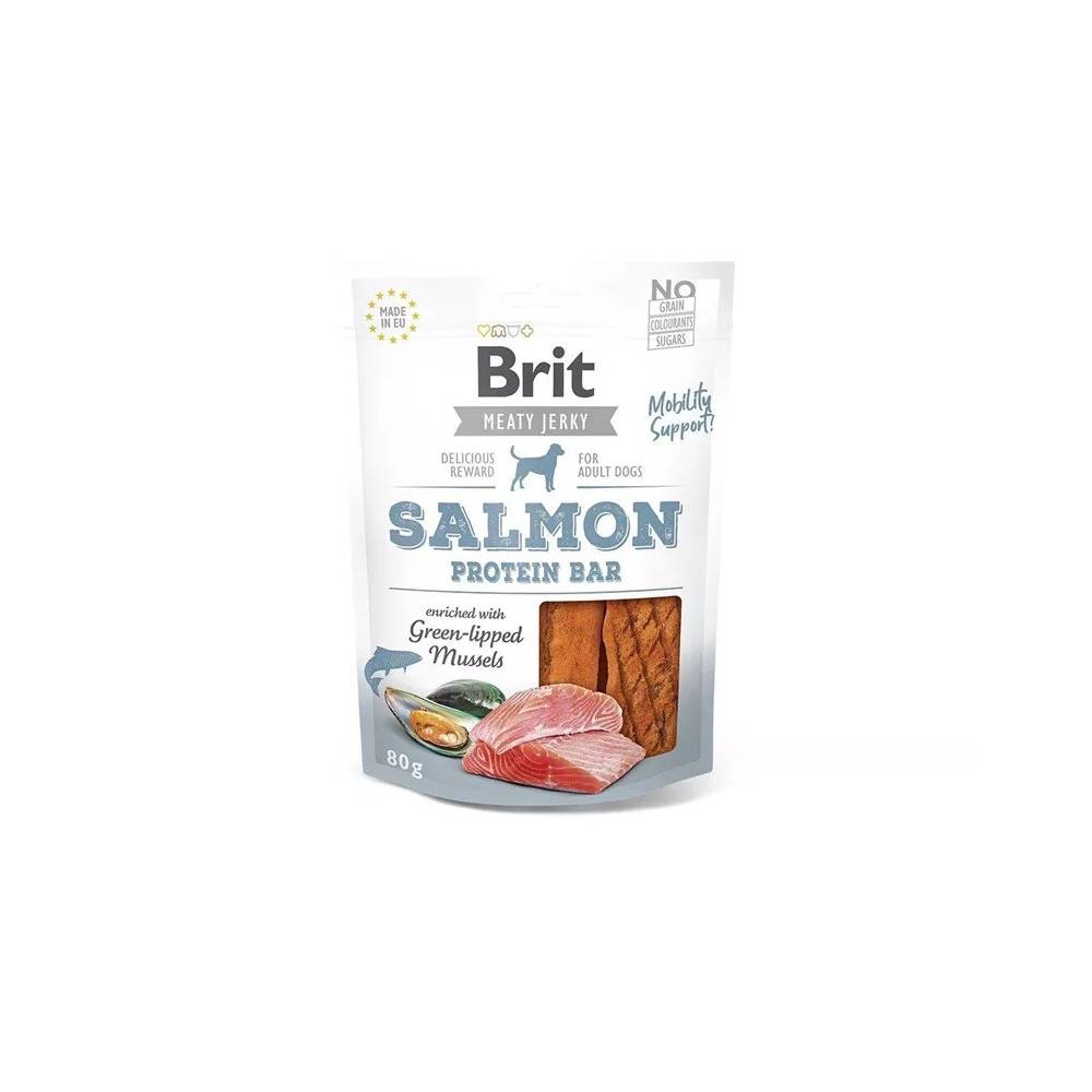 Skanėstas šunims Brit Jerky Salmon Protein Bar, žuvis, 0,08 kg