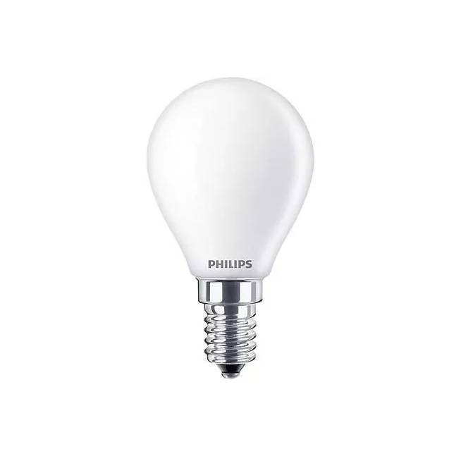 Lemputė Philips LED, P45, šiltai balta, E14, 60 W, 806 lm