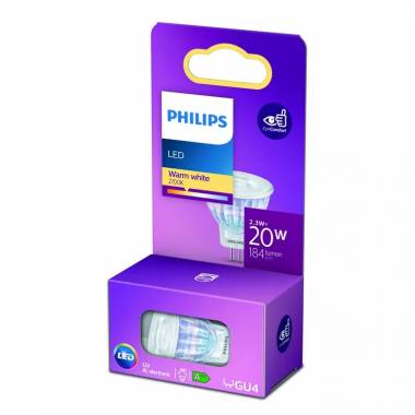 Lemputė Philips LED, MR11, šiltai balta, GU4, 2.3 W, 200 lm