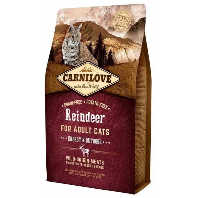 Sausas kačių maistas Carnilove Energy & Outdoor, žvėriena, 2 kg