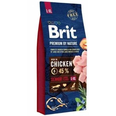 Sausas šunų maistas Brit Premium By Nature Senior Chicken, 15 kg