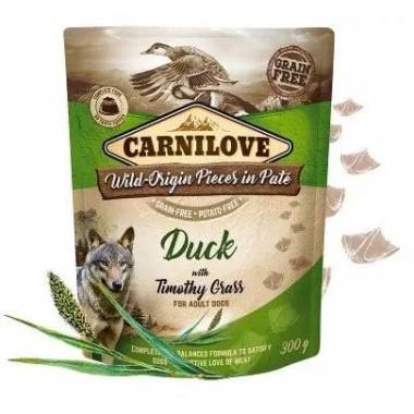 Šlapias šunų maistas Carnilove Pate Duck with Timothy Grass, kalakutiena / antiena, 0,3 kg