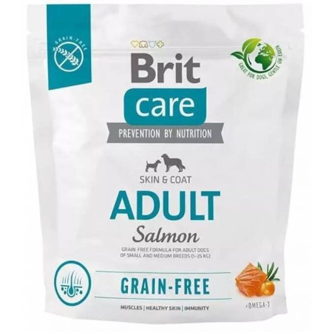 Sausas šunų maistas Brit Care Adult Grain-Free, žuvis / daržovės, 1 kg