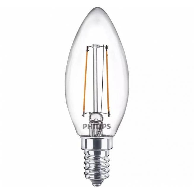 Lemputė Philips LED, B35, šiltai balta, E14, 2 W, 250 lm