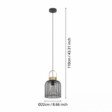 Šviestuvas kabinamas Eglo Roundham, 40 W, E27