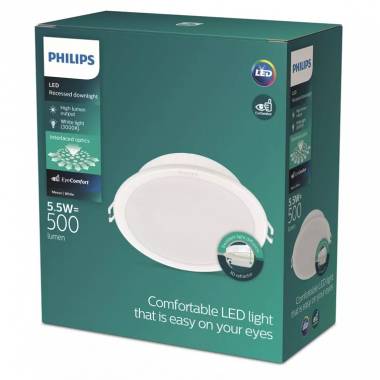 Įmontuojamas šviestuvas įleidžiamas Philips Meson, 3000°K, LED, baltas