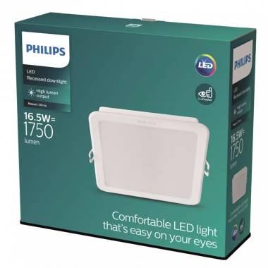 Įmontuojamas šviestuvas įleidžiamas Philips Meson, 4000°K, LED, baltas