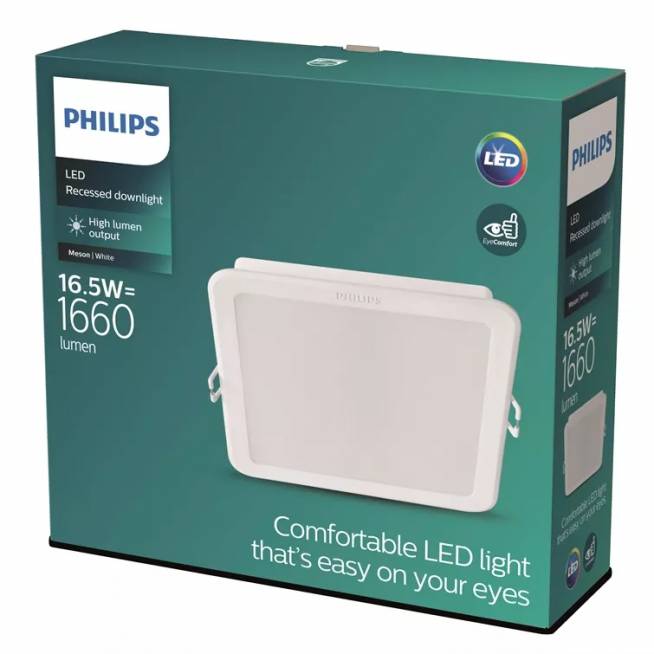 Įmontuojamas šviestuvas įleidžiamas Philips Meson, 3000°K, LED, baltas