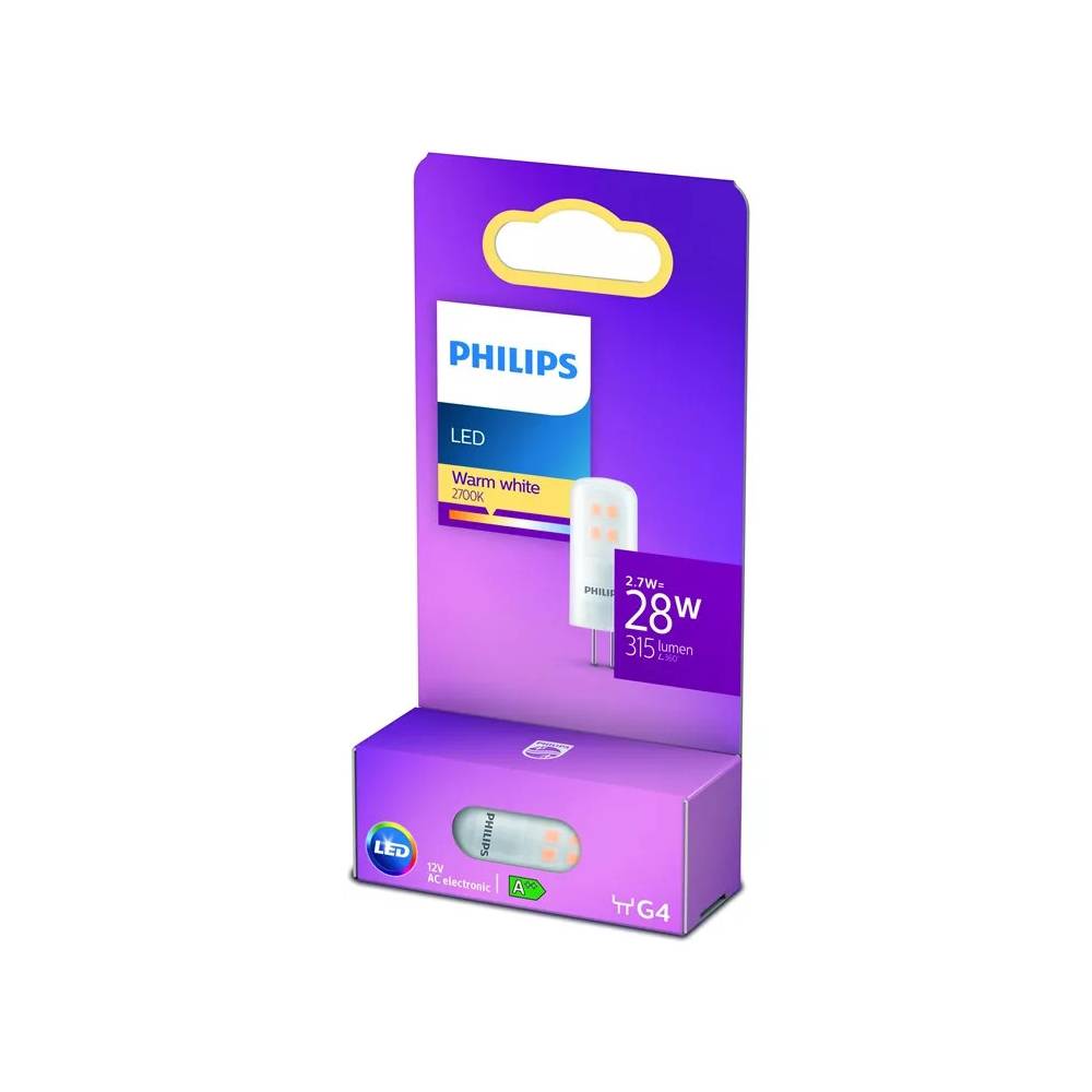 Lemputė Philips LED, G4, šiltai balta, G4, 2.7 W, 315 lm