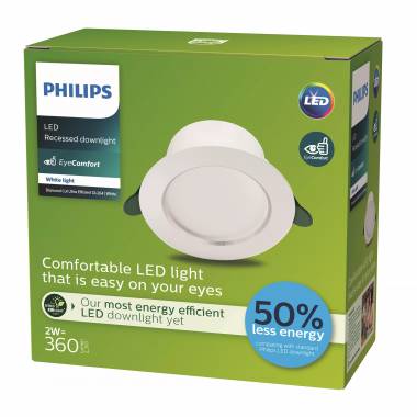 Įmontuojamas šviestuvas įleidžiamas Philips Diamond Cut, 3000°K, LED, baltas