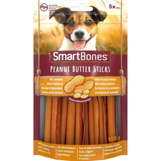 Skanėstas šunims SmartBones Sticks Peanut Butter, 0,1 kg, 5 vnt.