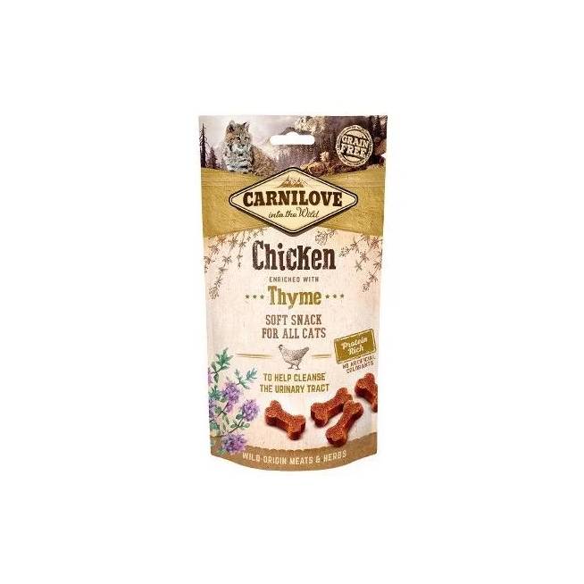 Skanėstas katėms Carnilove Soft Snack Chicken With Thyme, vištiena, 0.05 kg