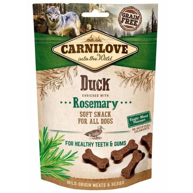 Skanėstas šunims Carnilove Duck Rosemary, 0.2 kg