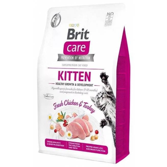 Sausas kačių maistas Brit Care Healthy Growth & Development Kitten, vištiena/kalakutiena, 2 kg