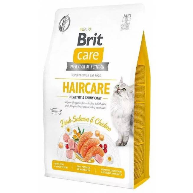 Sausas kačių maistas Brit Care Haircare Healthy&Shiny Coat, žuvis, 2 kg