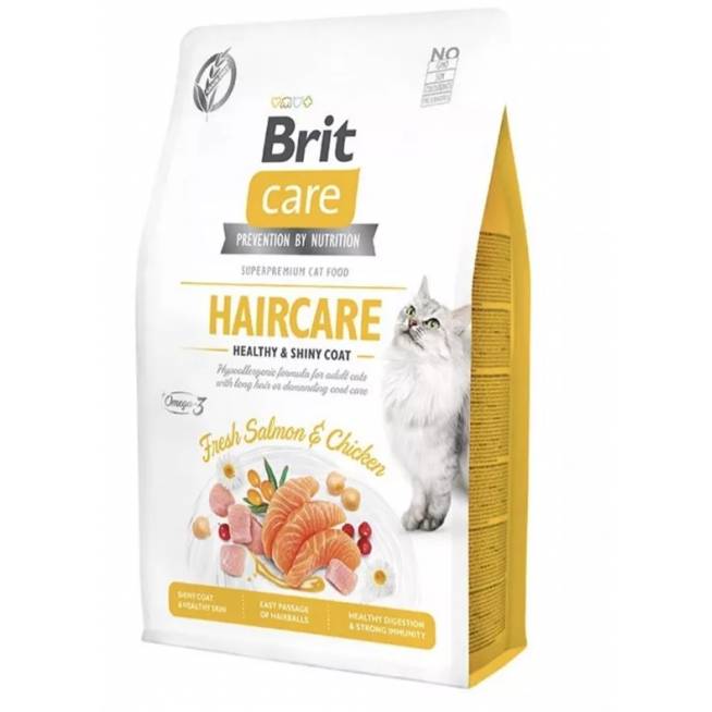 Sausas kačių maistas Brit Care Haircare Healthy&Shiny Coat, 0.4 kg