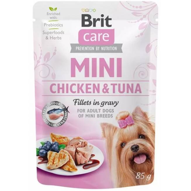 Šlapias šunų maistas Brit Care Mini Chicken & Tuna, vištiena / tunas, 0,85 kg