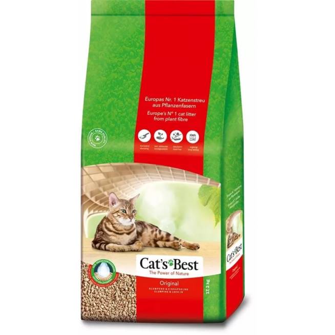 Kačių kraikas medienos drožlių (sušokantis) Cat's Best Original CB-ORI-40-MS-09735, 17.2 kg, 40 l