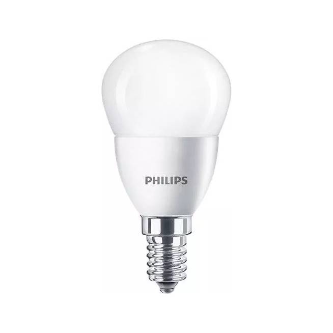 Lemputė Philips LED, P45, šiltai balta, E14, 5 W, 470 lm