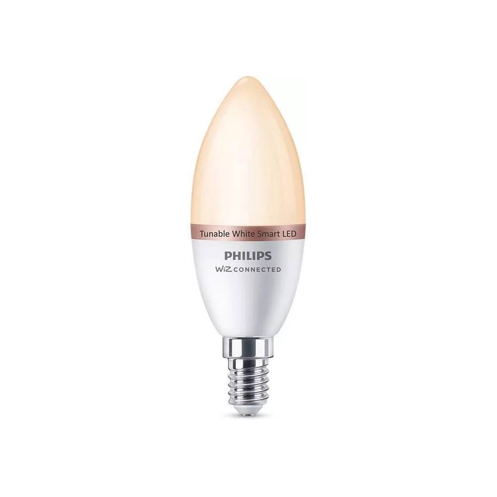 Lemputė Philips Wiz LED, C37, derinama balta, E14, 4.9 W, 470 lm