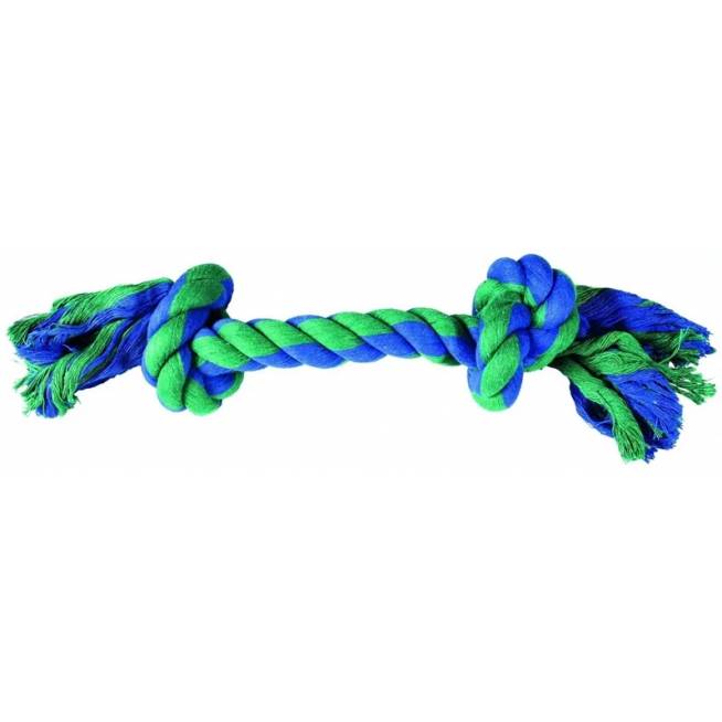 Žaislas šuniui Karlie Flamingo FlossyRope 2 Knots, 40 cm, mėlynas