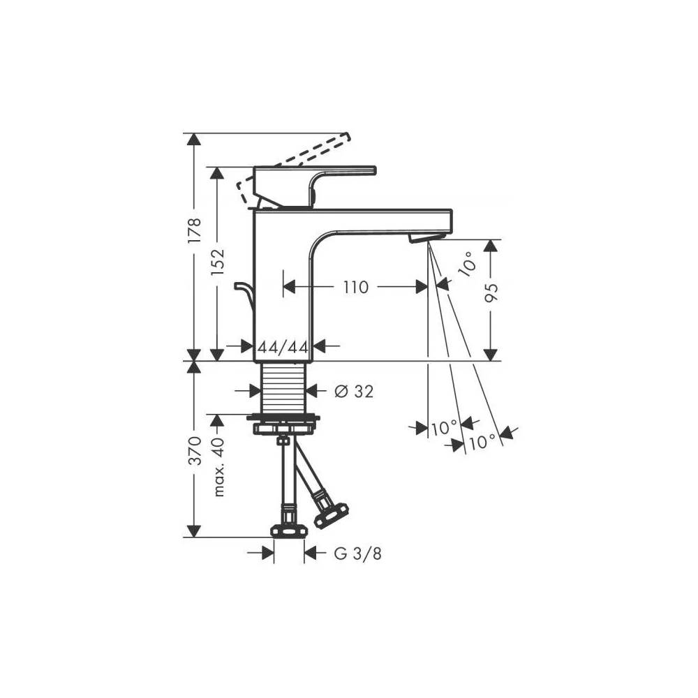 Praustuvo maišytuvas Hansgrohe Vernis Shape 71561000, chromo