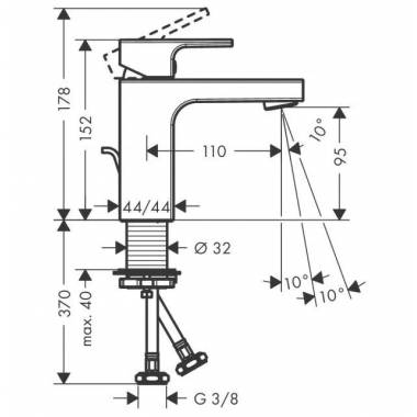 Praustuvo maišytuvas Hansgrohe Vernis Shape 71561000, chromo