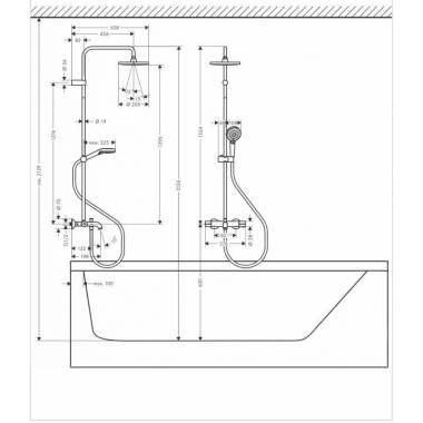 Dušo komplektas su termostatiniu maišytuvu Hansgrohe Vernis Blend 200, chromo