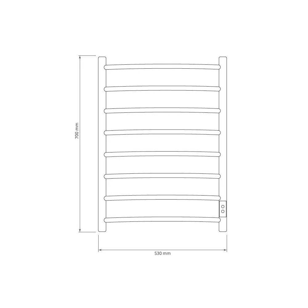 Elektrinis rankšluosčių džiovintuvas Thema Lux BK-109AW-8T, juoda, 53 cm x 70 cm