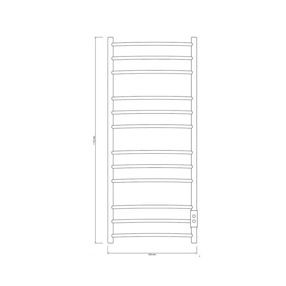 Elektrinis rankšluosčių džiovintuvas Thema Lux BK-109A-12T, chromo, 53 cm x 115.5 cm