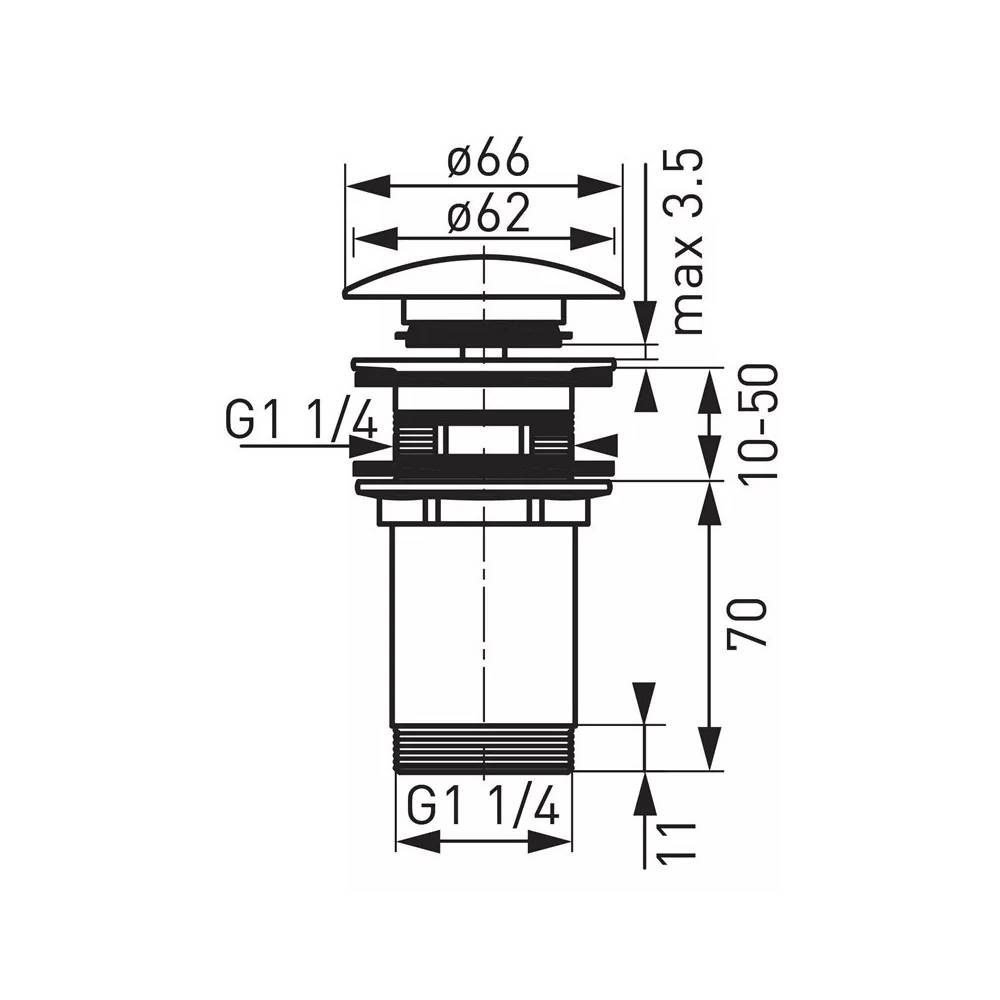 Vožtuvas Ferro S 285G, 6.6 cm