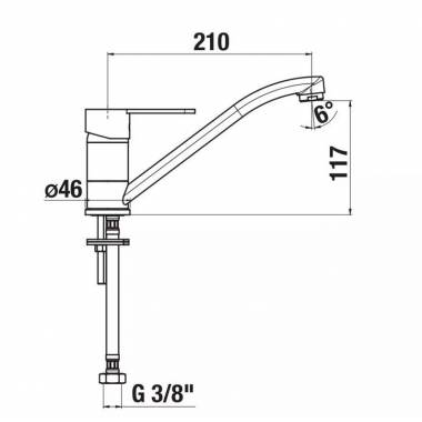 Virtuvinis maišytuvas Jika Lyra Smart H3511Z10042301, chromo