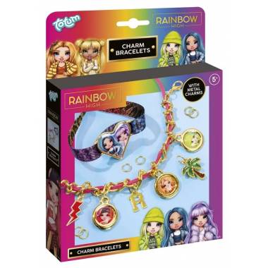 Apyrankių gaminimo rinkinys Totum Rainbow High Charm Bracelets 620414