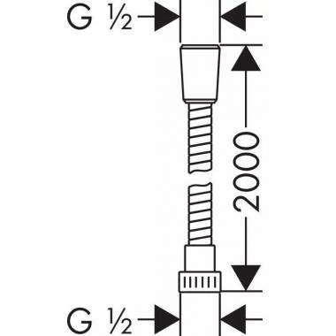 Dušo žarna Hansgrohe, 200 cm