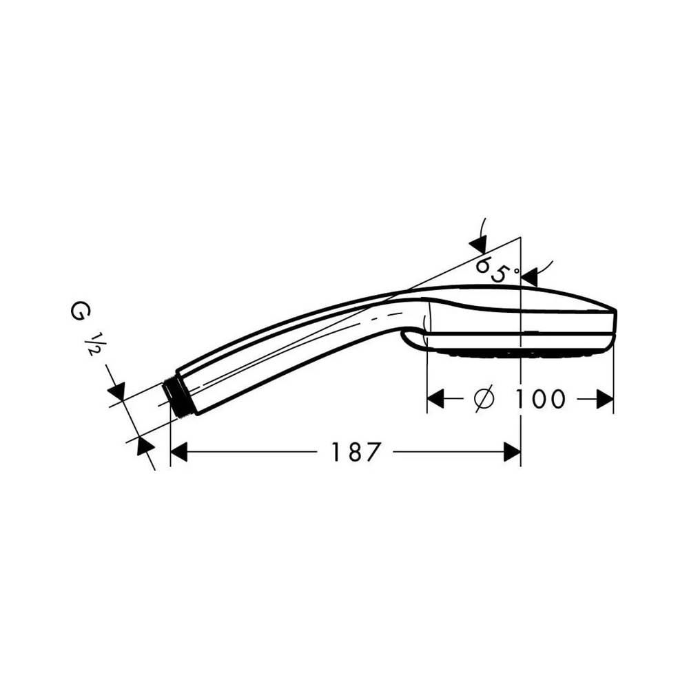 Dušo galvutė Hansgrohe Croma, chromo, 10 cm