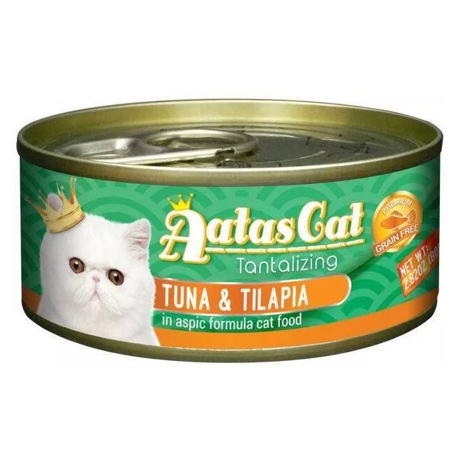 Šlapias kačių maistas Aatas Cat Tantalizing Tuna&Tilapia, žuvis/tunas, 0.08 kg