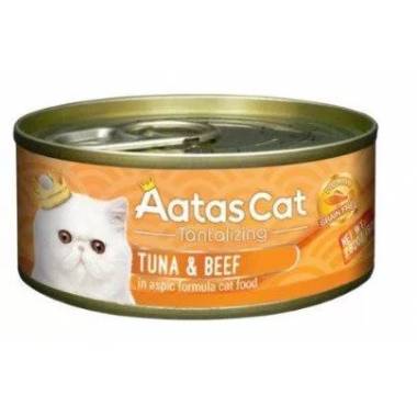 Šlapias kačių maistas Aatas Cat Tantalizing Tuna &Beef, jautiena/tunas, 0.080 kg