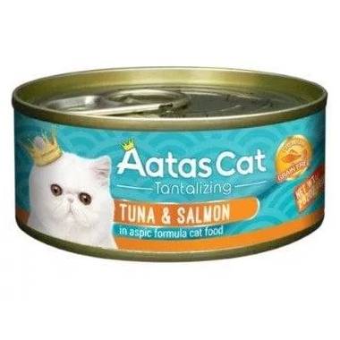 Šlapias kačių maistas Aatas Cat Tantalizing Tuna & Salmon, lašiša/tunas, 0.080 kg