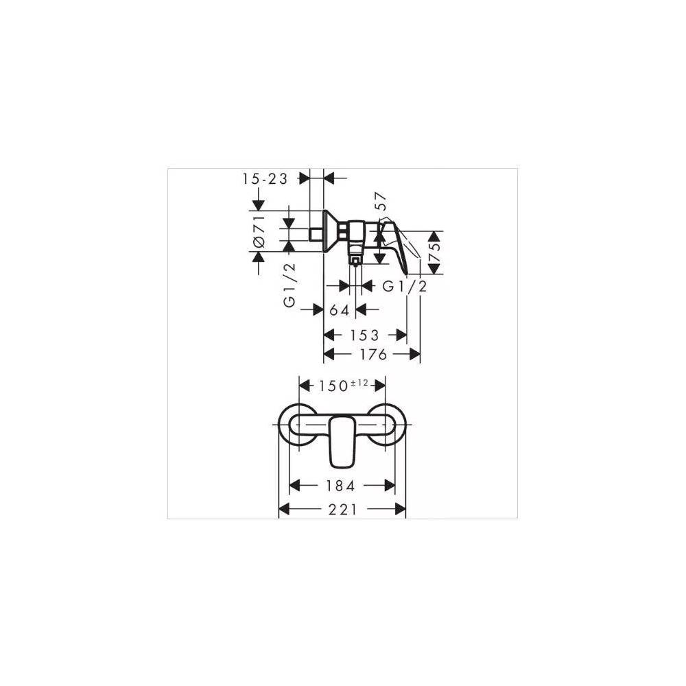 Dušo maišytuvas Hansgrohe Logis 71600000, chromo